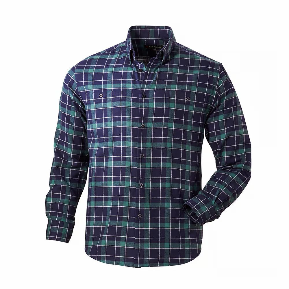 Rick Armand Flanellhemd Weiche Flanellqualität aus 100 % Baumwolle