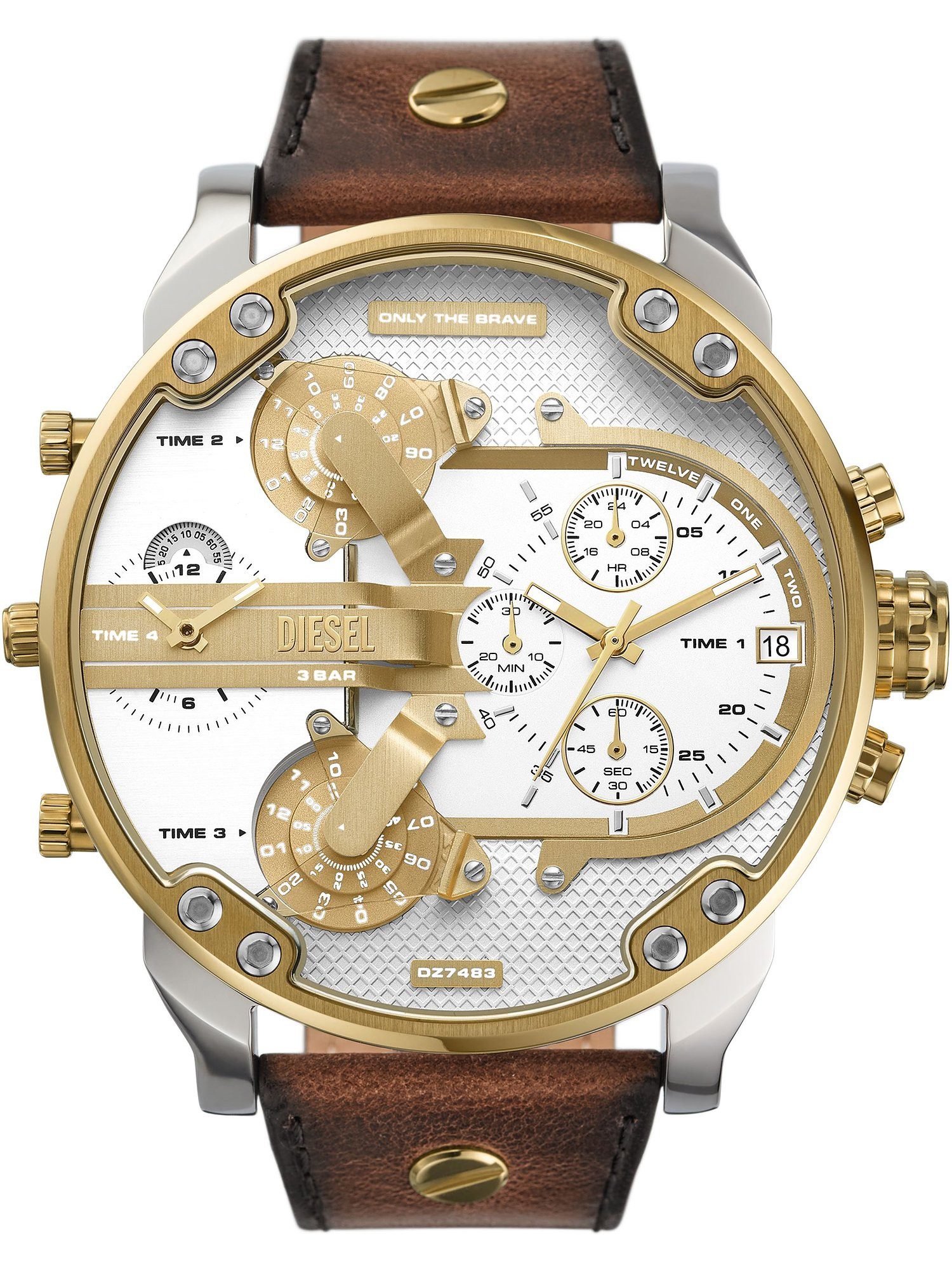 Produktbild von Master Time Herrenuhr Funk Super Power Stahl/Schwarz Mit 2 Bändern MTGA