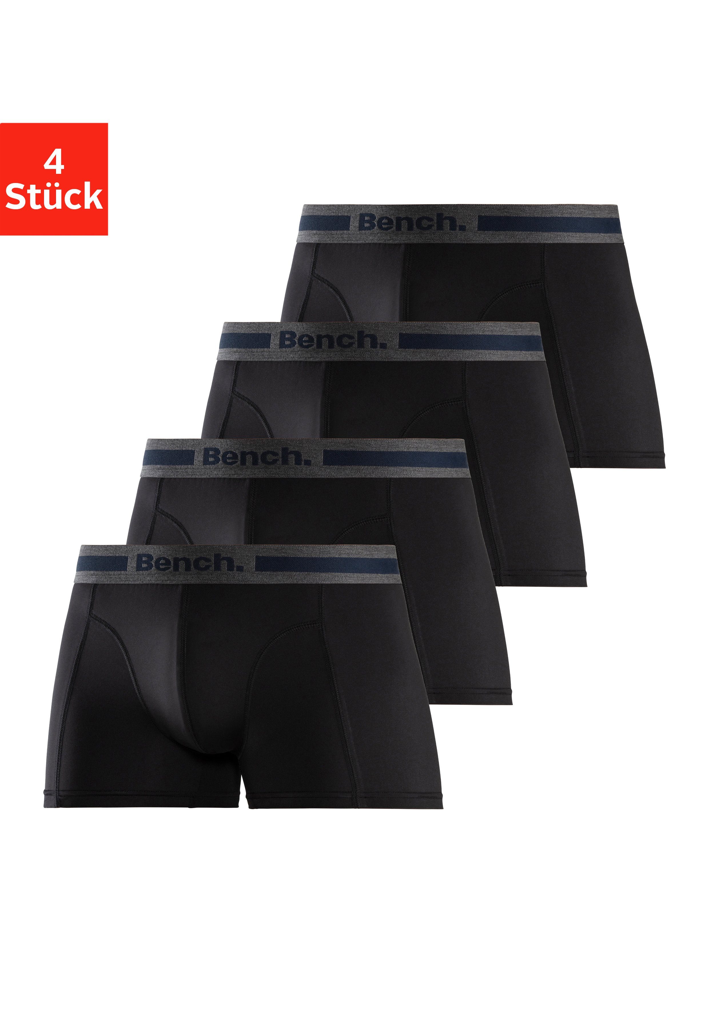 Bench. Boxer Boxershorts für Herren (Packung, 4-St) Unterhosen mit Overlock günstig online kaufen