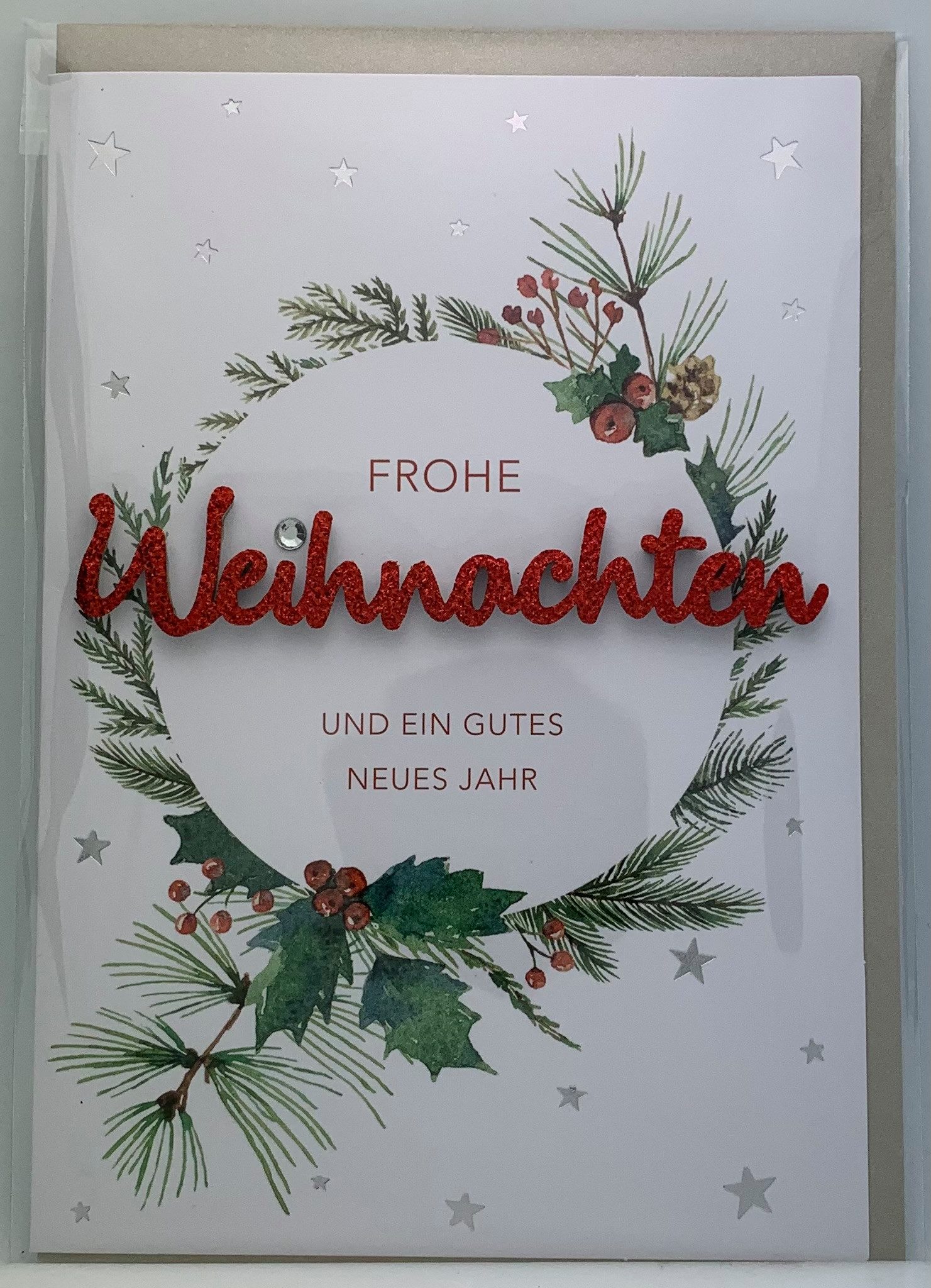 Perleberg Grußkarten Weihnachten – Lettering - Glückwunschkarte im Format 16,6 x 11,6