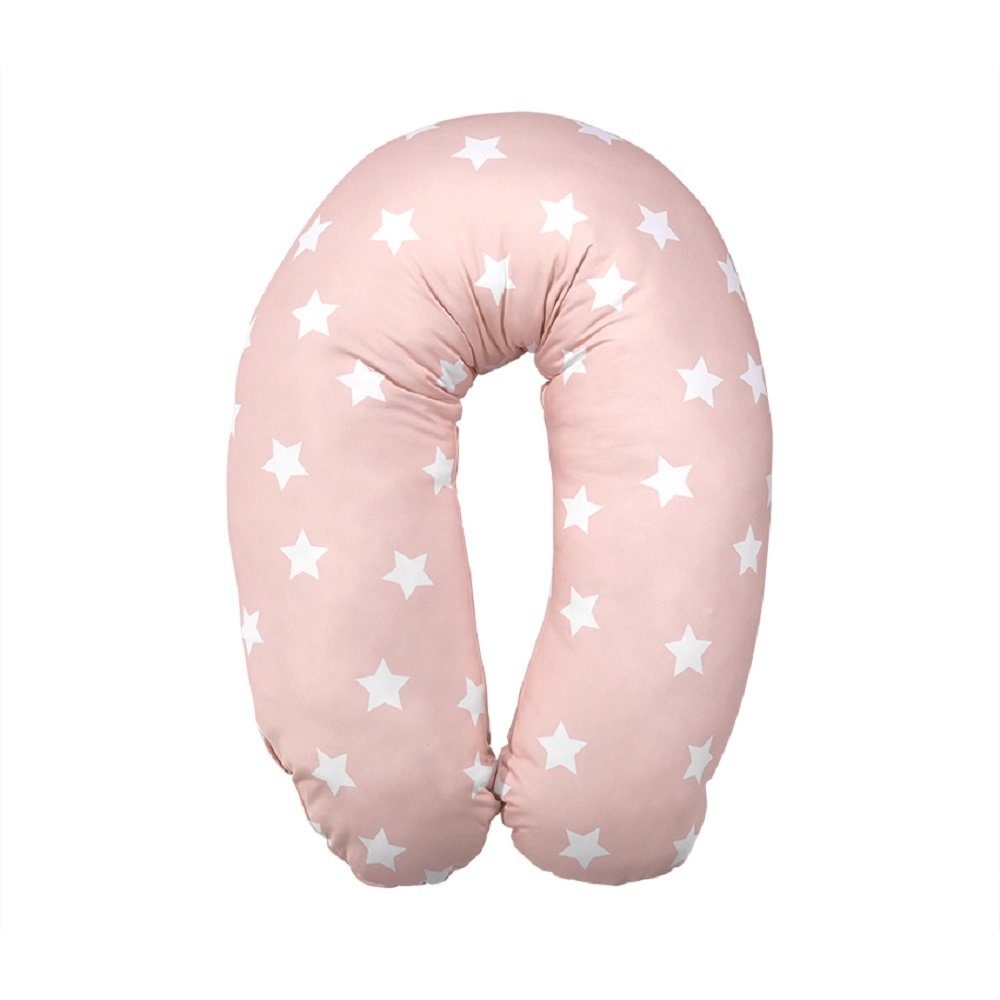 Lorelli Stillkissen Stillkissen Schwangerschaftskissen, 1-tlg., Sterne 190 cm 100% Baumwolle pink