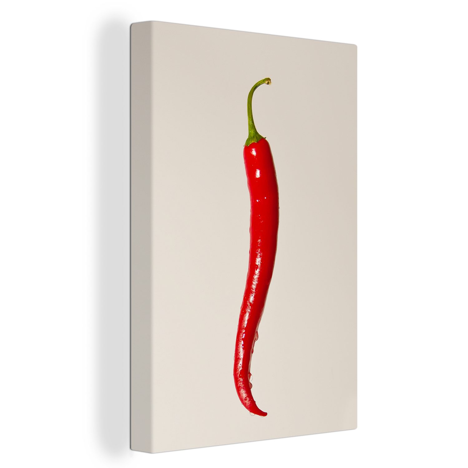 OneMillionCanvasses® Leinwandbild Spanischer Chili, (1 St), Leinwandbild fertig bespannt inkl. Zackenaufhänger, Gemälde, 20x30 cm