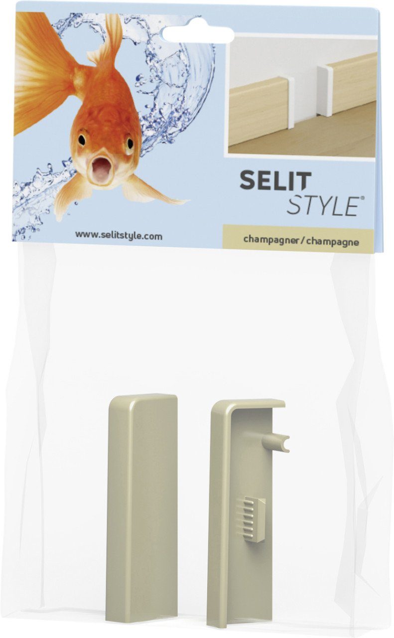 Selit Sockelleiste SELITSTYLE Endkappen champagner Höhe 50 mm 2 Stück