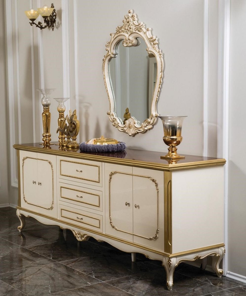Xlmoebel Kommode Goldene Barock-Kommode aus Italien - Sideboard im Rokoko-Stil -, Hergestellt in Europa