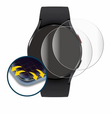 BROTECT Full-Screen Schutzfolie für Samsung Galaxy Watch 4 (40mm), Displayschutzfolie, 2 Stück, 3D Curved klar