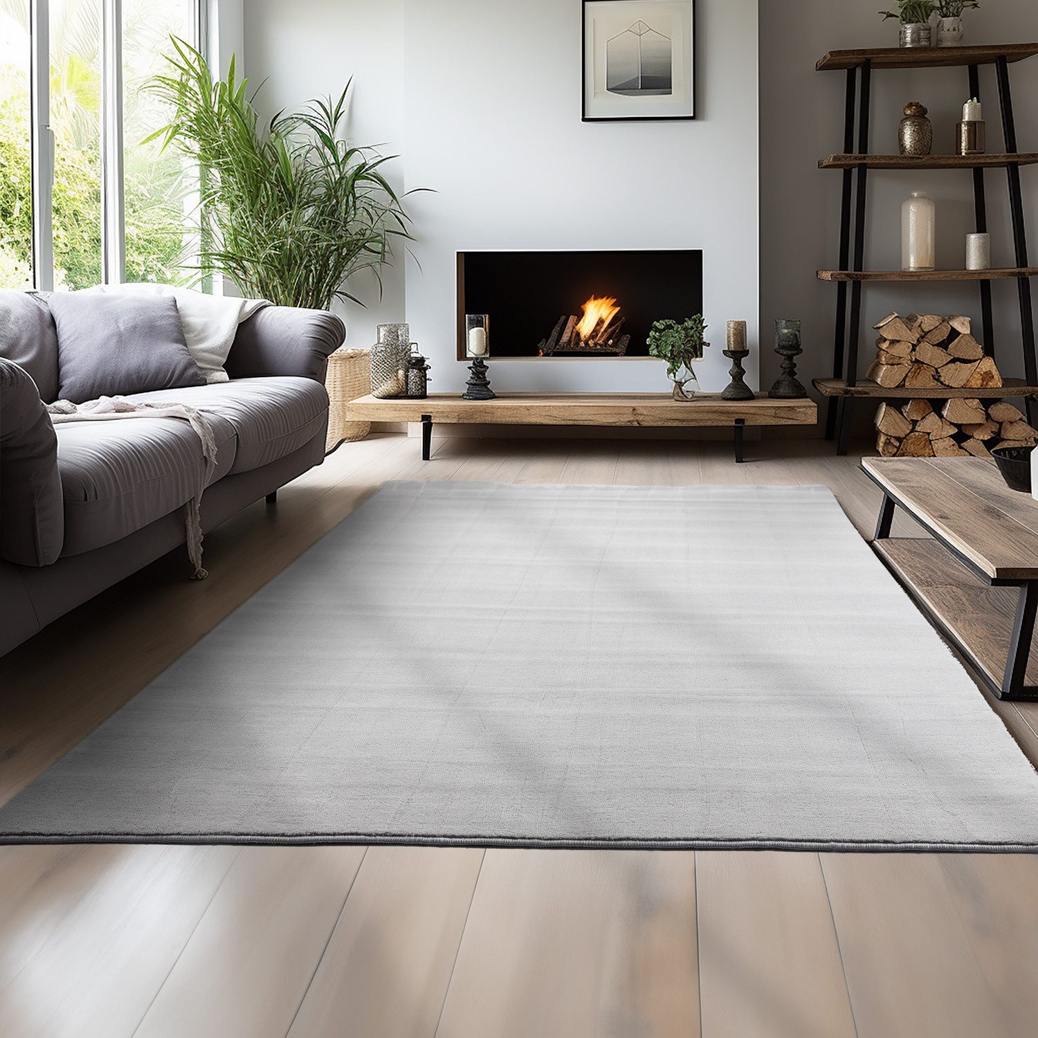 Teppium Teppich Unicolor - Einfarbig, Rechteckig, günstig online kaufen