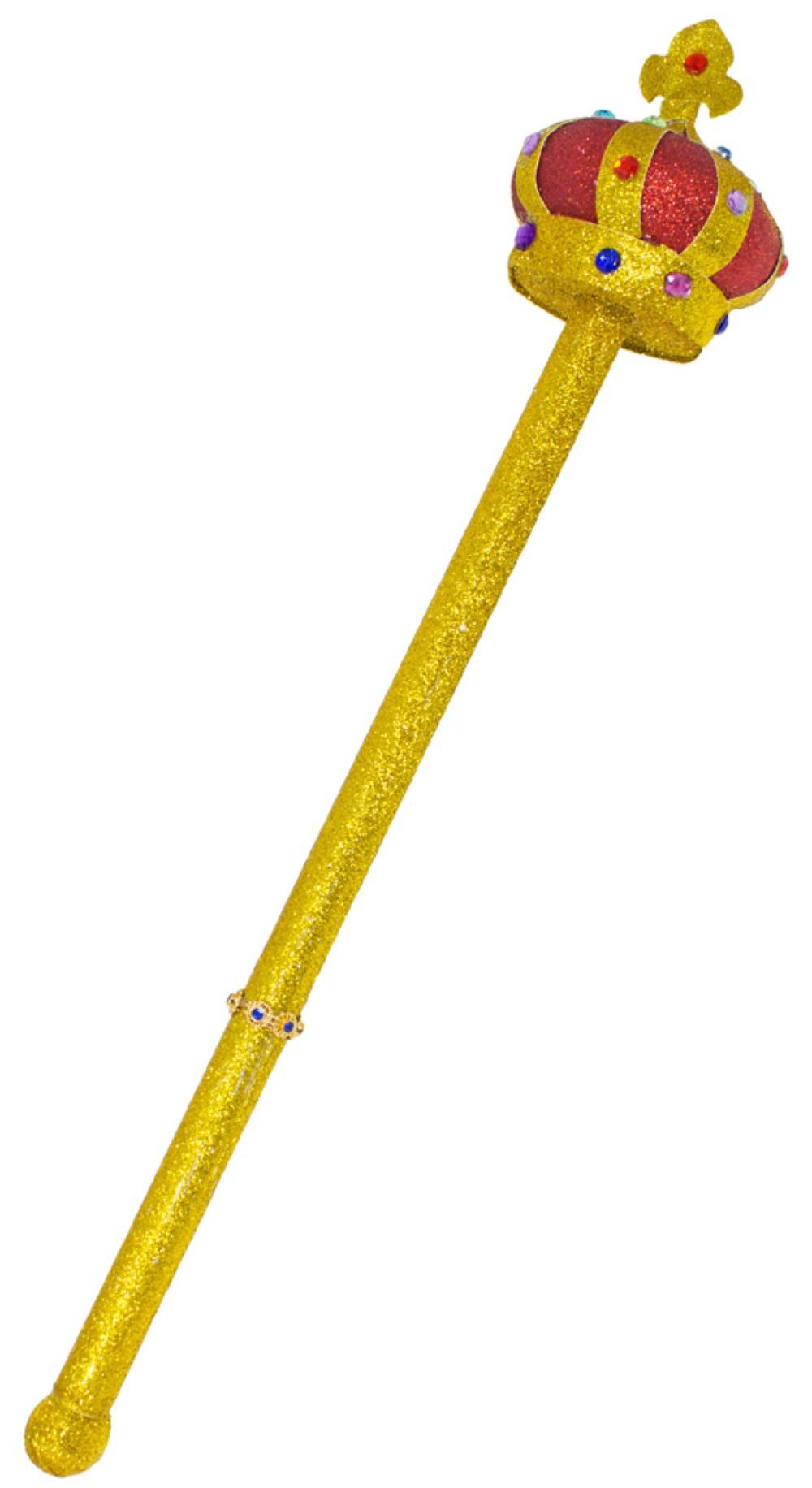 Funny Fashion Blaster Goldenes Königszepter mit Glitter