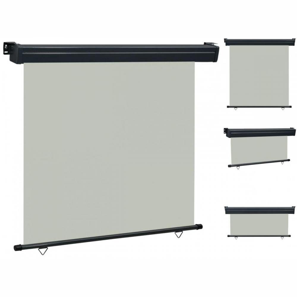 vidaXL Seitenmarkise BalkonSeitenmarkise 160 250 cm Grau