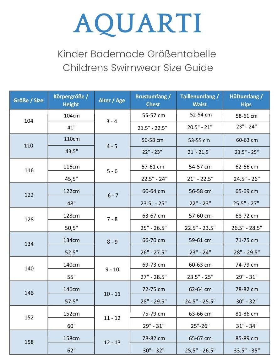 Aquarti Badeanzug Bein Dunkelblau mit Mädchen Racerback Aquarti Badeanzug Grasgrün 