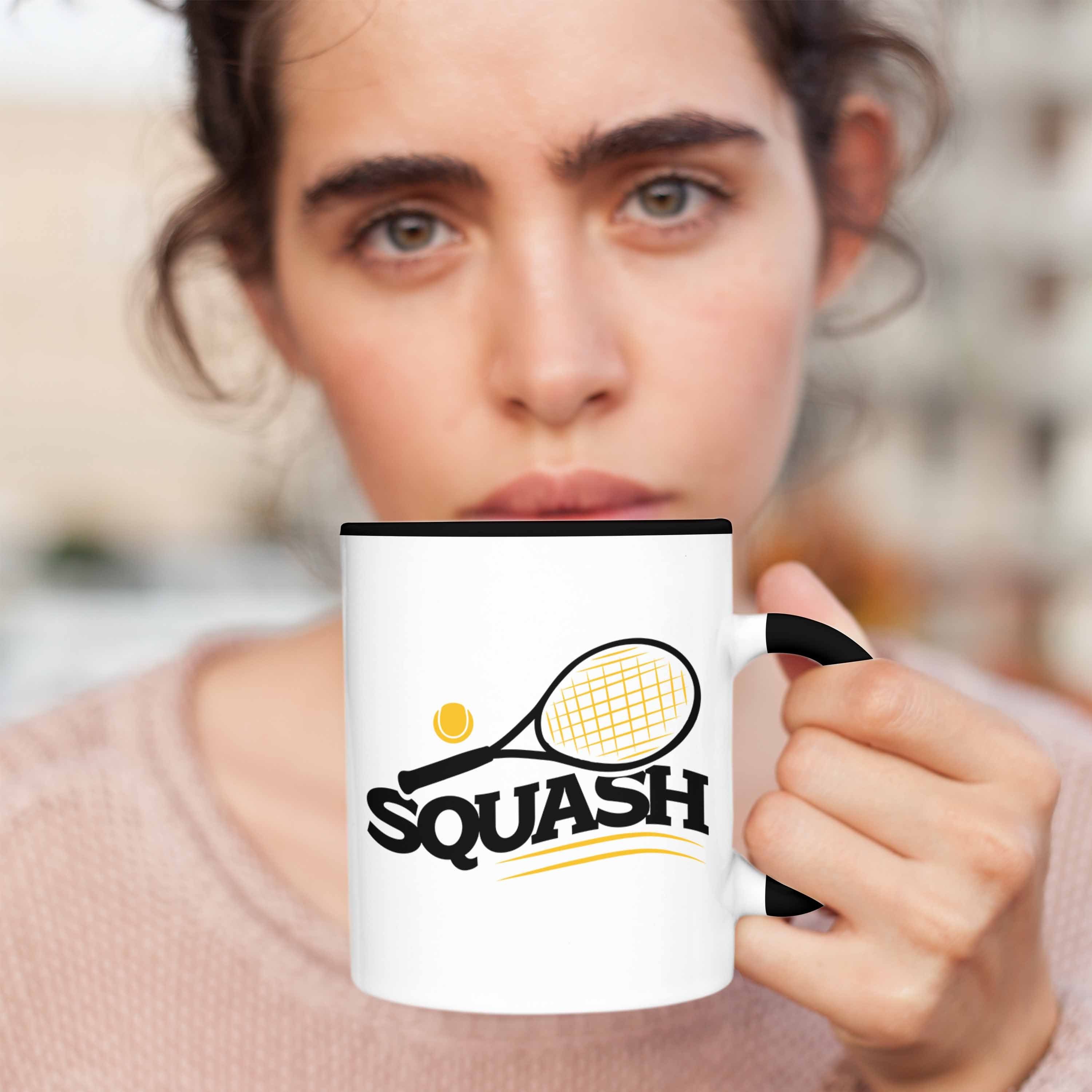 Schwarz Lustige für Squash-Spieler Geschenk Squash-Tasse Trendation Tasse