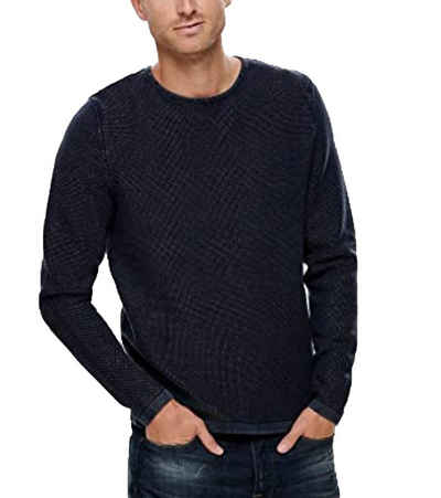 ONLY & SONS Rundhalspullover »ONLY & SONS Herren Sweater Rundhals-Pullover Hugh Line Crew Knit Noos Sweatshirt Dunkelblau«