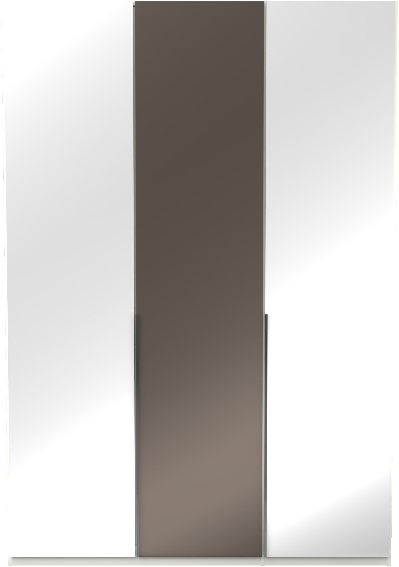 Musterring Kleiderschrank San Diego, Kleiderschrank, Schrank, Garderobe, mit Glastüren (1-St., weiß, Türen gedämpft, 2 Höhen, mehrere Breiten, MADE IN GERMANY) 3-türig (gedämpft), 4 Böden, 2 Kleiderstangen, Chromgriffe