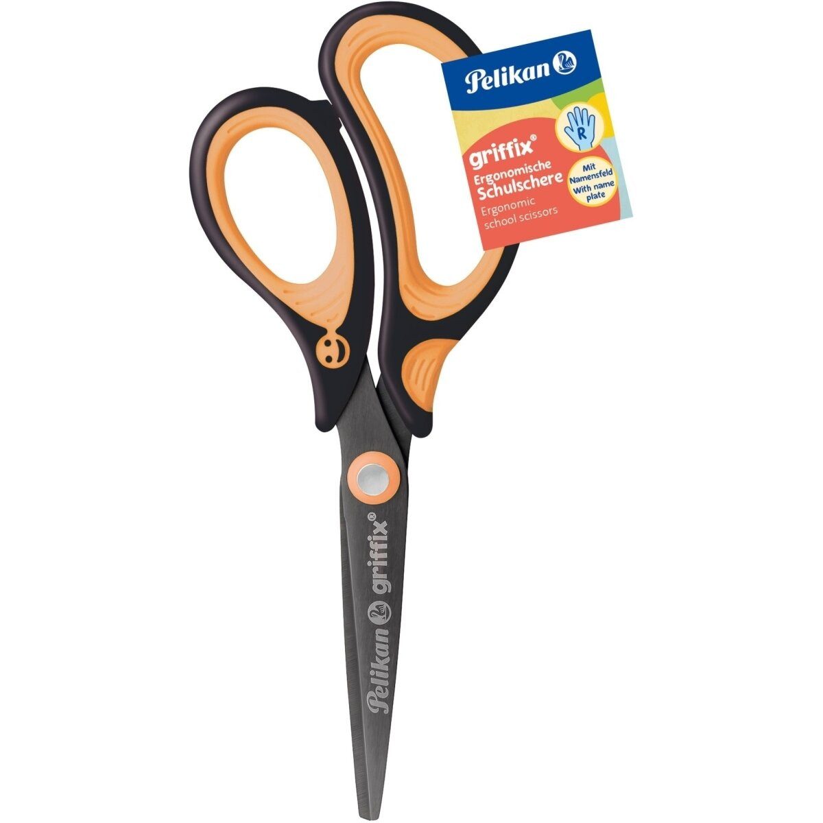 Pelikan Ergonomische Schulschere "griffix" neon black, für Rechtshänder*innen,spitz, 15 cm – Bild 2 von 2