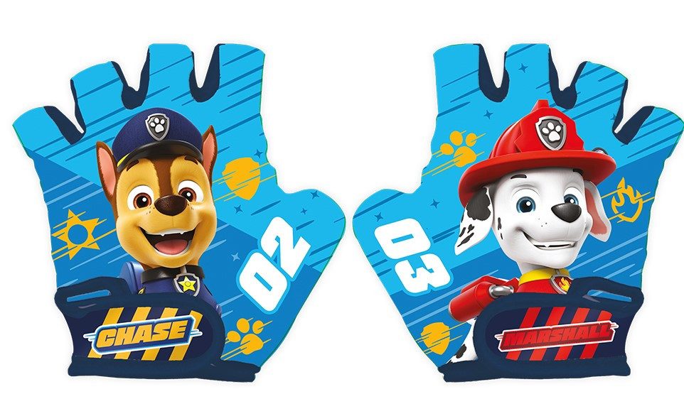 Seven Polska Fahrradhandschuhe "Paw Patrol Boys", Größe S, fingerloser Schutz-Handschuh