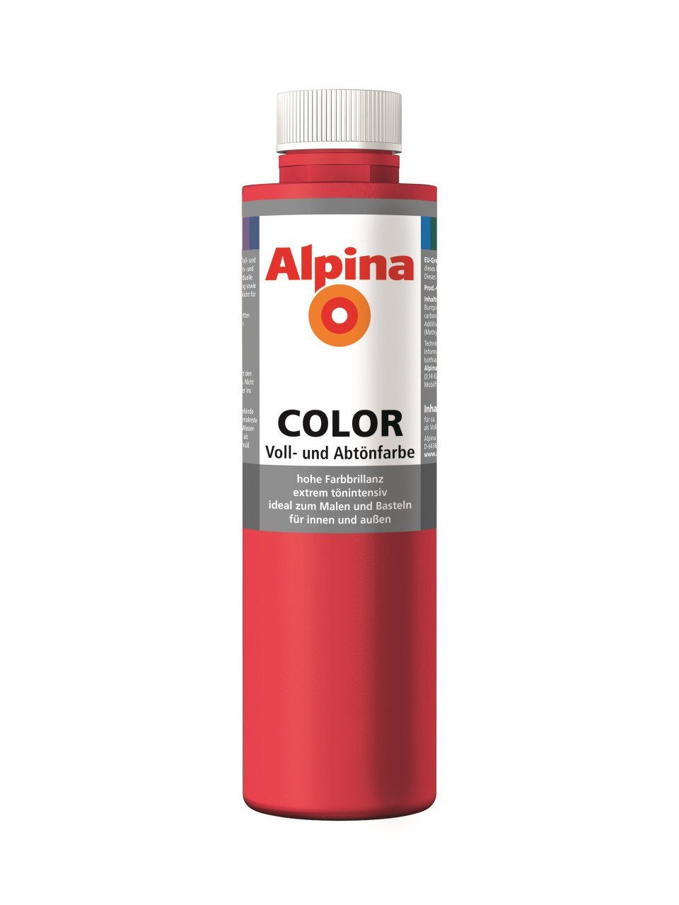 Vollton- und Abtönfarbe Alpina Fire Red 750 ml seidenmatt