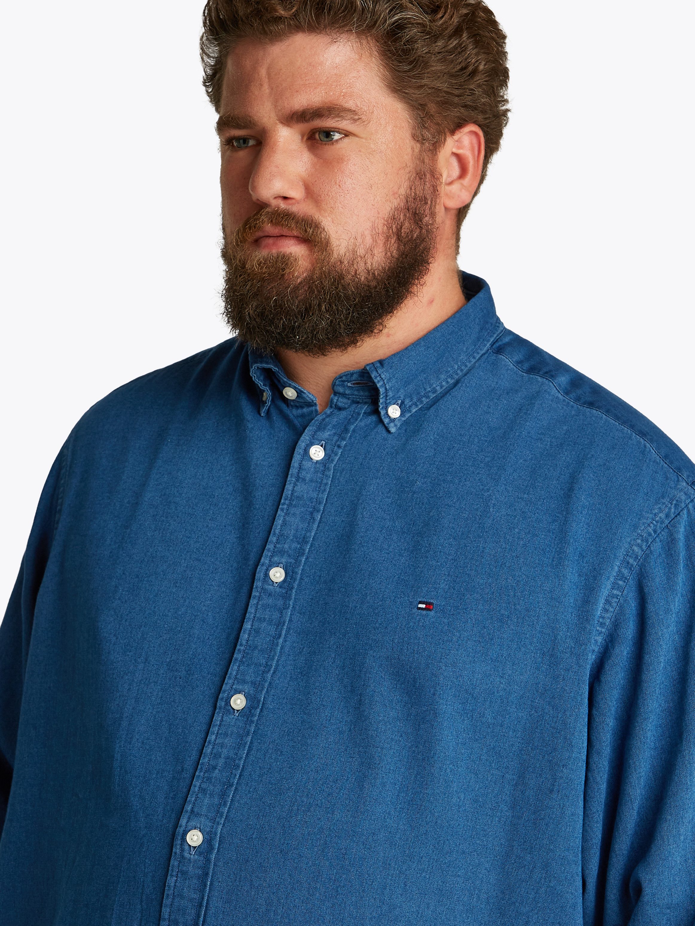 Tommy Hilfiger Big & Tall Jeanshemd BT-CHAMBRAY SHIRT-B in Großen Größen, M günstig online kaufen