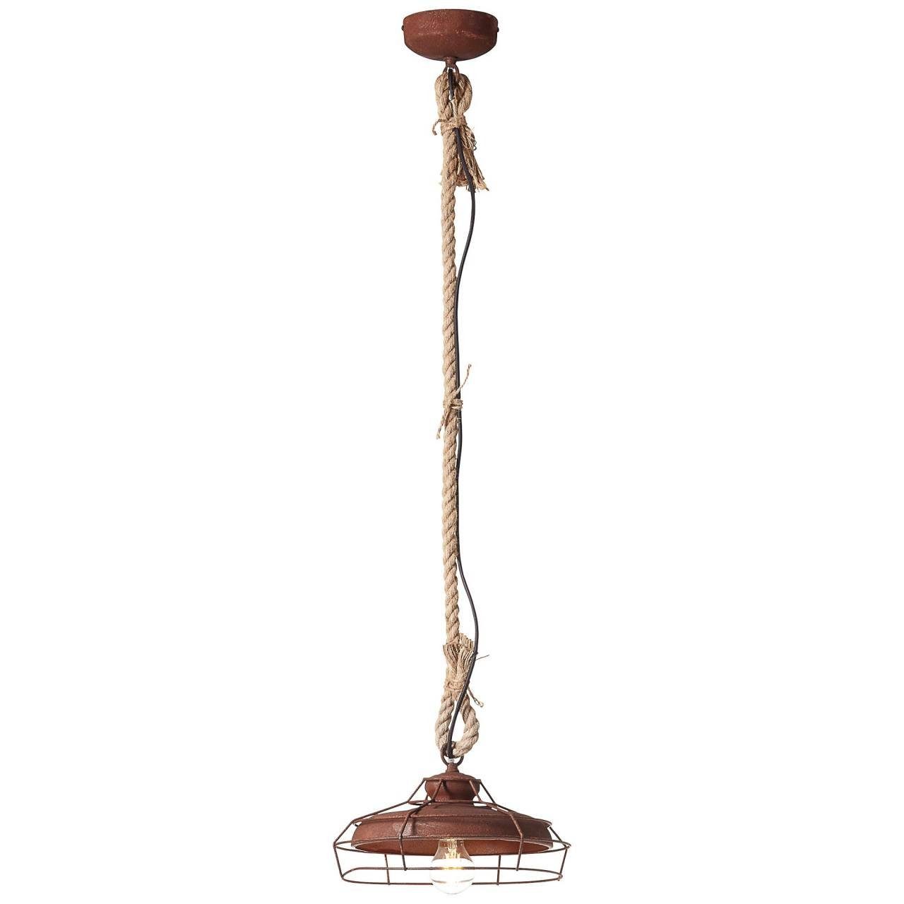 Pendelleuchte A60, E27, Peter, Brilliant 60W, geeigne 30cm Peter 1x rostfarbend Lampe Pendelleuchte