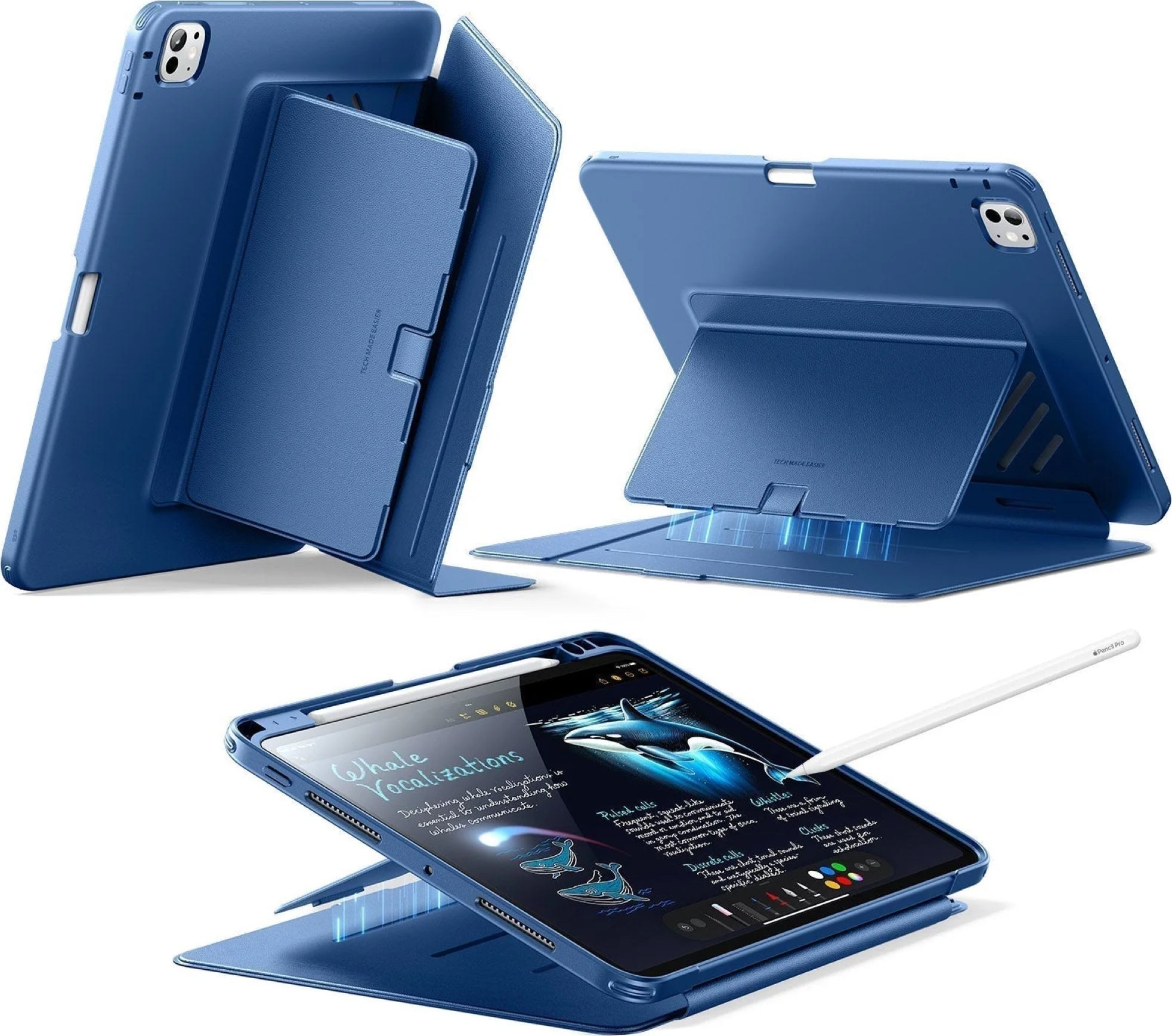 ESR Tablet-Hülle Flip Hybrid Case, 3-Modi, Dünn und Leicht, Langlebig