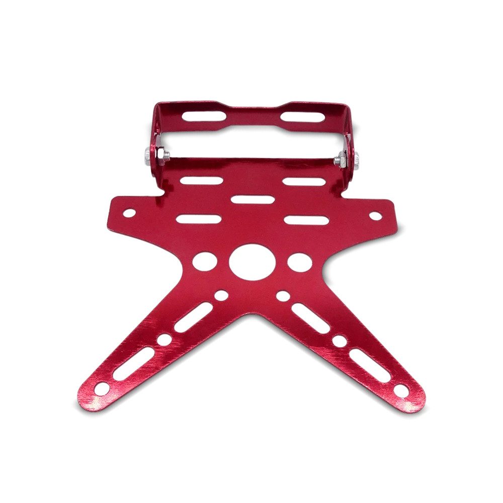 Zaddox Kennzeichenhalter Motorrad Kennzeichenhalter / Nummernschildhalter # NH7 rot