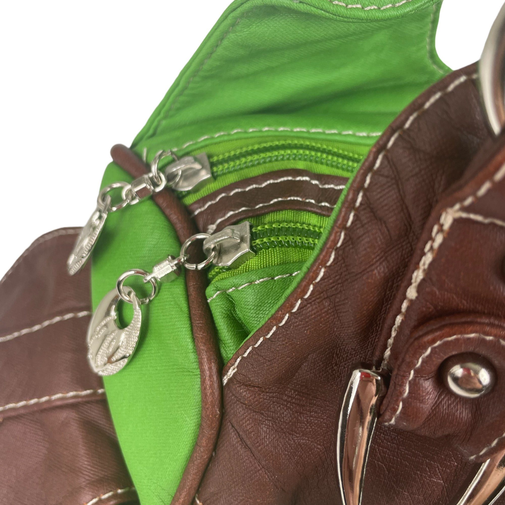 Taschen4life Handtasche kleine Schultertasche, abnehmbarer Umhängeriemen, zweifarbig, Tasche für Party & Abend