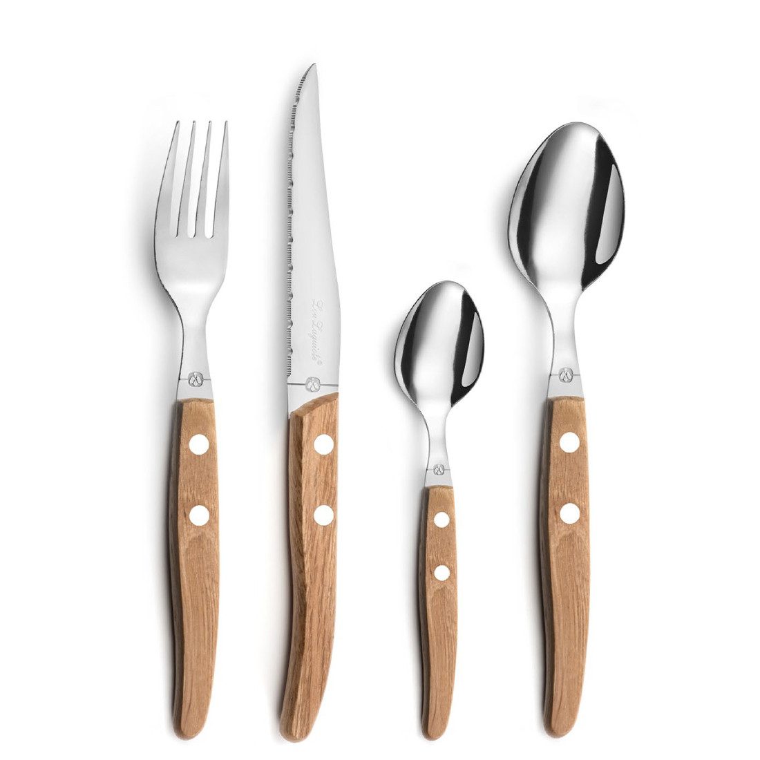 Lou Laguiole Besteck-Set CANOPÉE (24-tlg), 6 Personen, Edelstahl Rostfrei 18/0, Handreinigung empfohlen, hochglanzpoliert