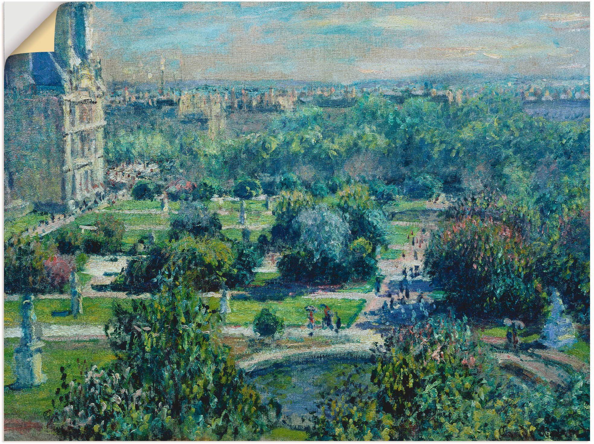 Artland Wandbild Die Tuilerien in Paris. 1876, Europa (1 St), als Alubild, Leinwandbild, Wandaufkleber oder Poster in versch. Größen