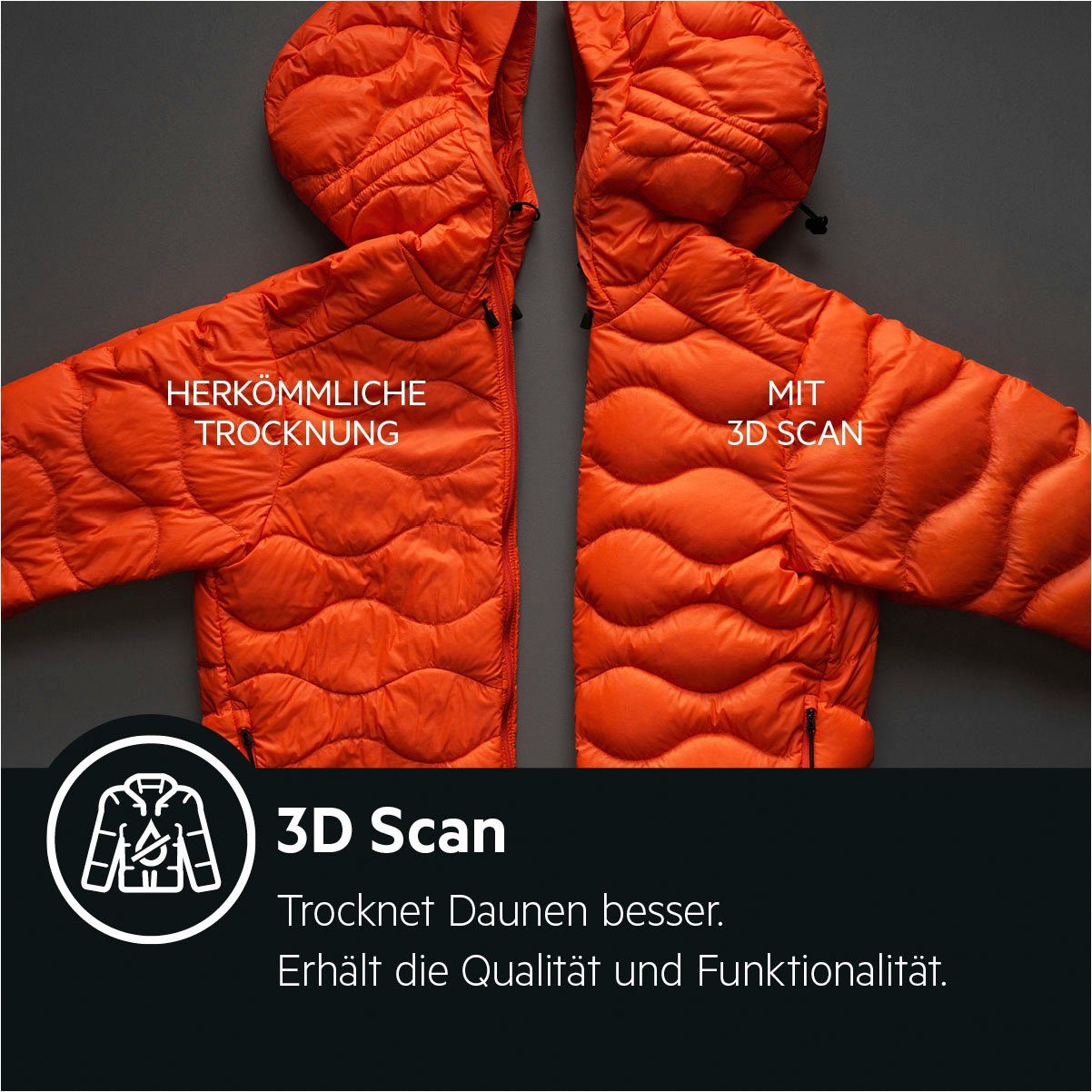 - Wärmepumpentrockner Scan Garantie AEG 4 T9DE79685, kg, nachhaltiger, 3D Trocknet inklusive Jahre 8