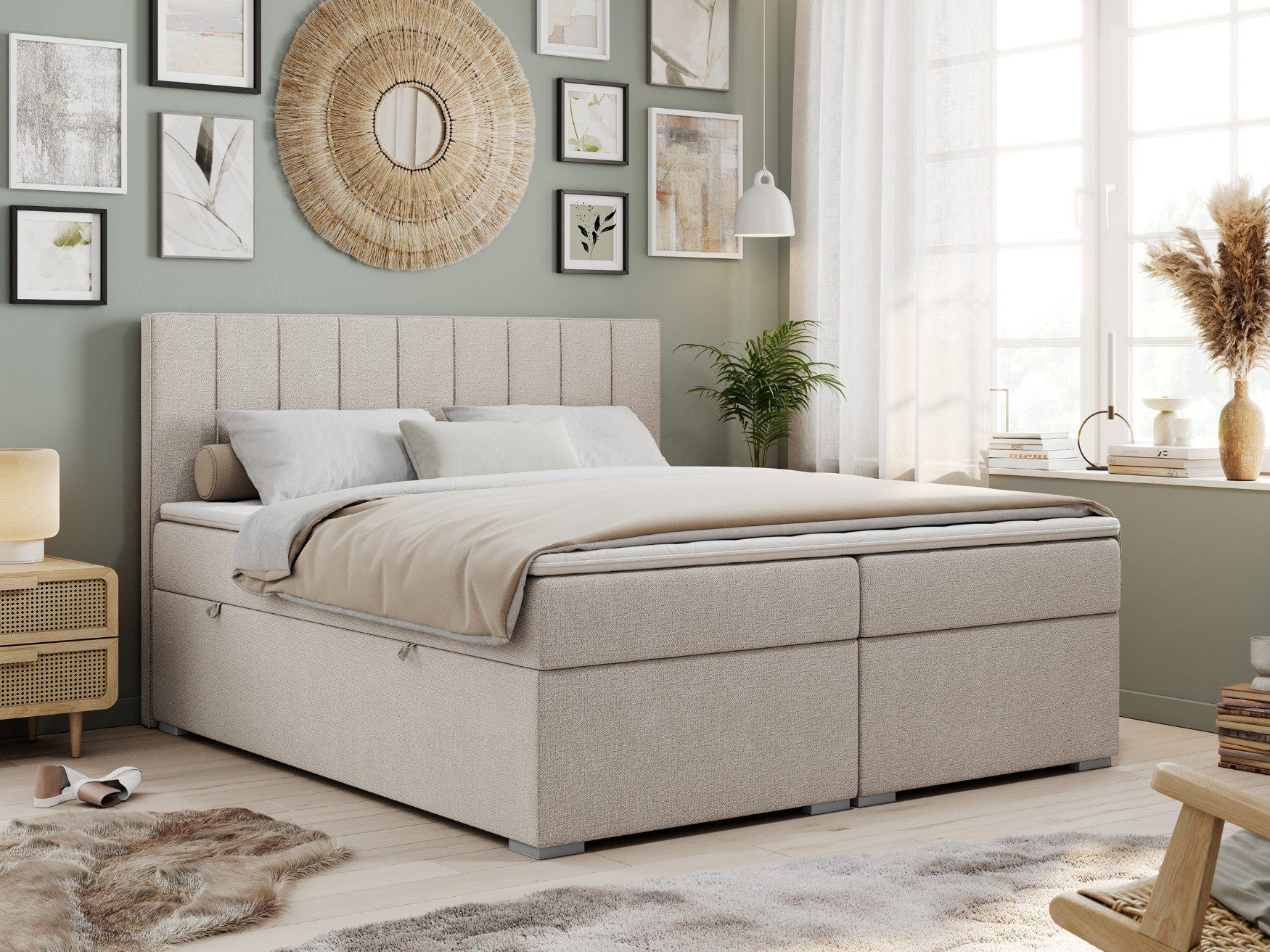 MKS MÖBEL Boxspringbett ALLY (Set, Packung, günstig online kaufen