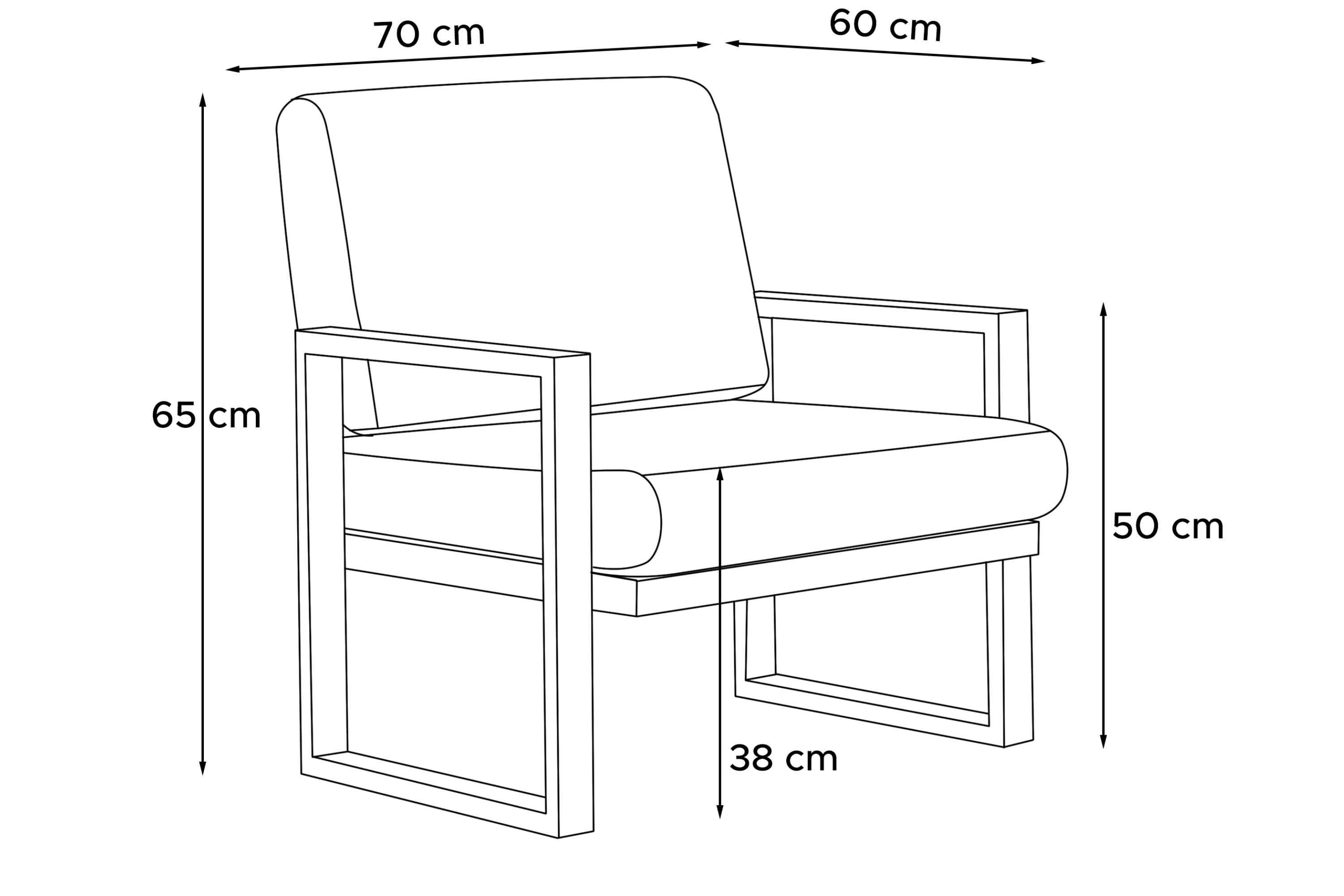 Konsimo Sitz- wasserabweisend, und pflegeleicht, (1x Gartensessel anthrazit/beige Sessel), schmutz- bequeme FRENA und Rückenkissen, Garten-Sessel UV-Beständigkeit