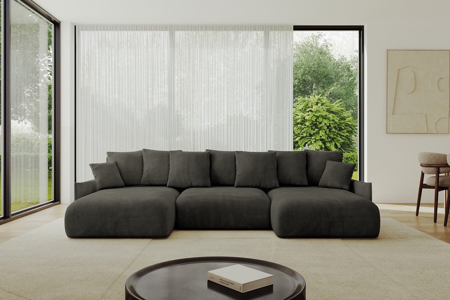 ALTDECOR Wohnlandschaft ONESK-U-v1, Couch mit Schlaffunktion, Wohnzimmer - günstig online kaufen