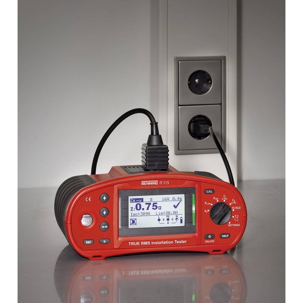 Benning Multimeter TRUE RMS Installationsprüfgerät 044104, RCD/FI Test