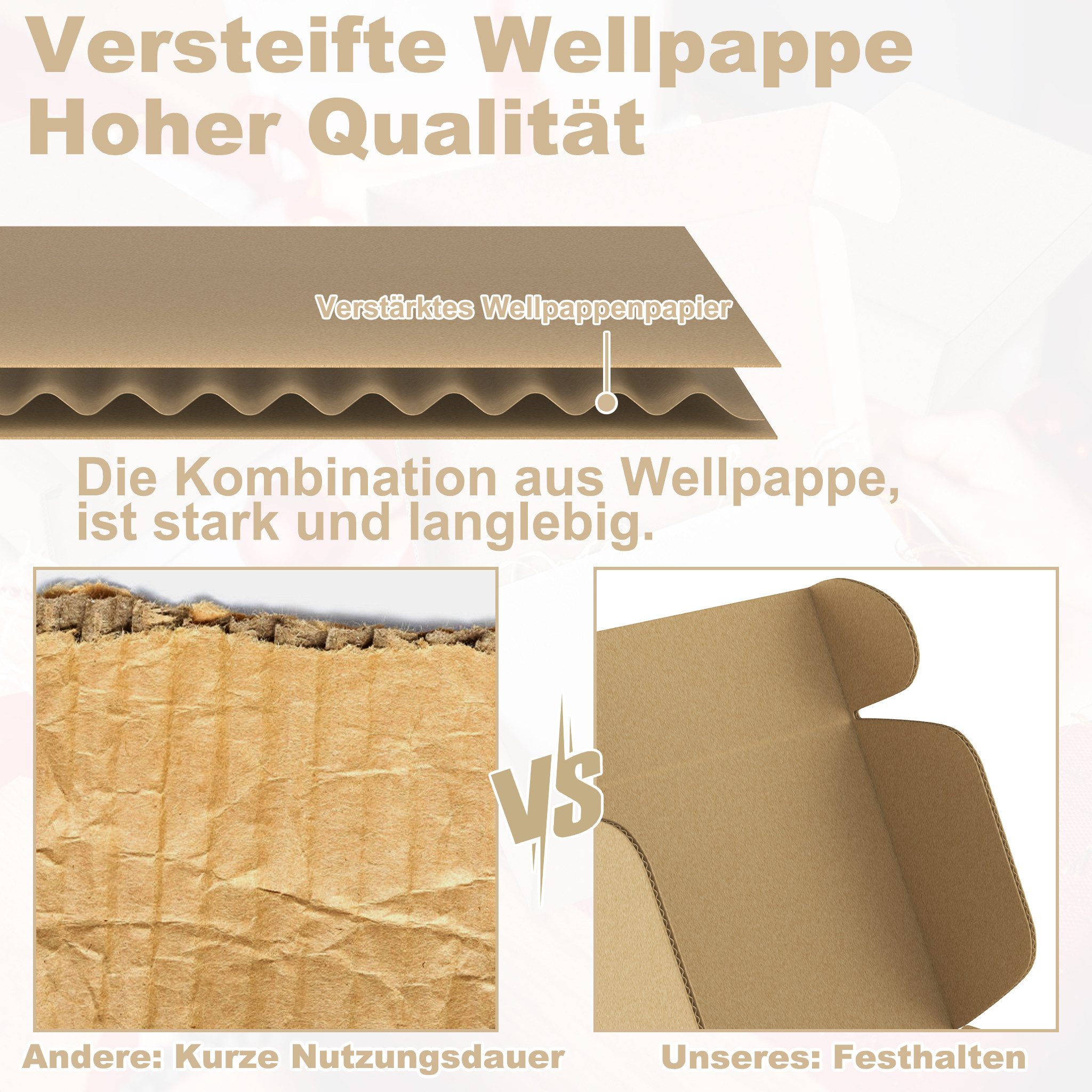 FIVMEN Versandkarton 20 Stück Flache Wellpappe Faltschachtel Postboxen Braun, für Warensendung, Geschenkverpackung & Versand