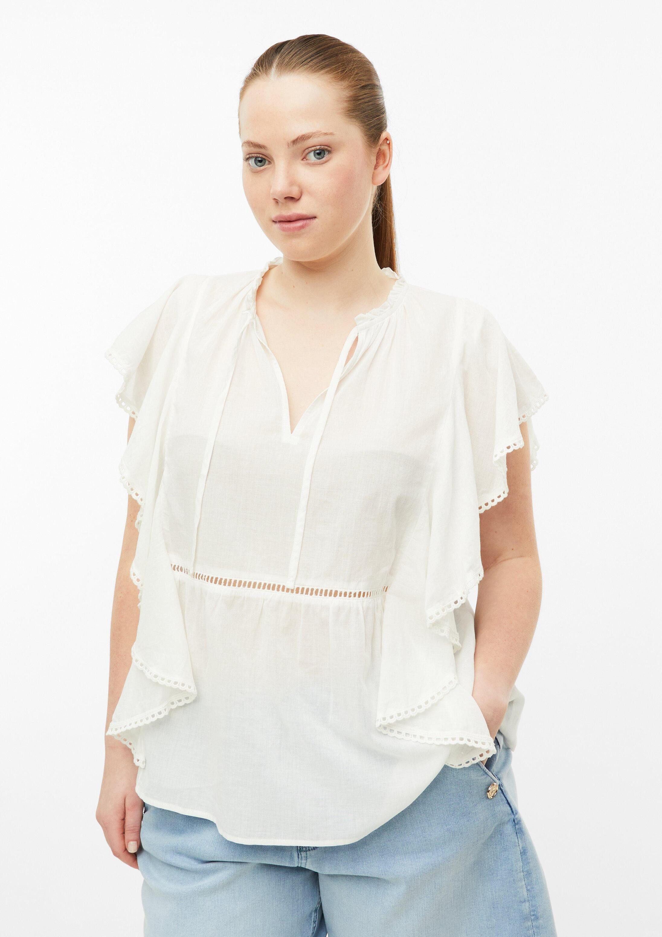 QS Blusentop Bluse Blusentop mit Volants
