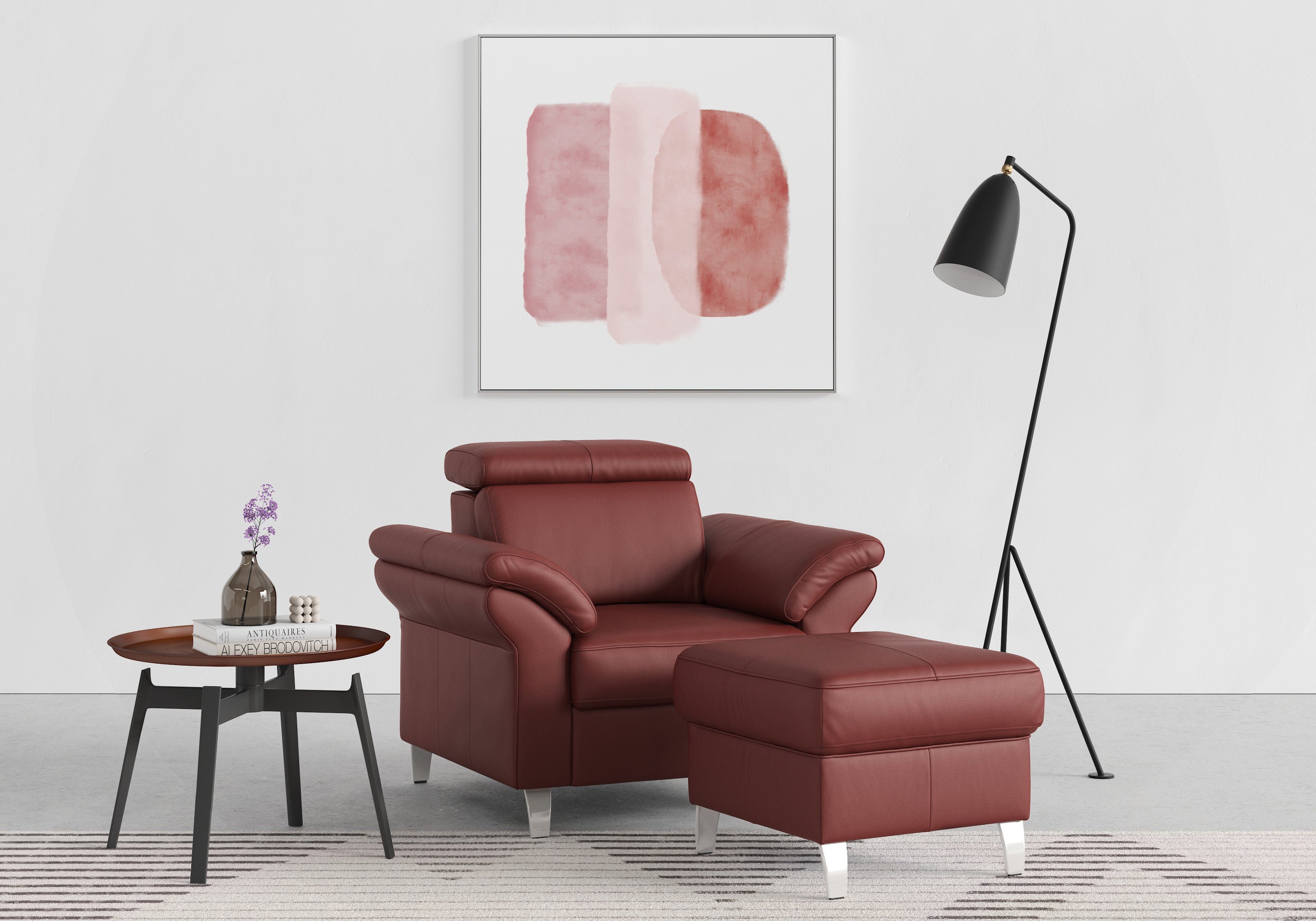sit&more Sessel Arngast, inklusive Federkern und Kopfteilverstellung
