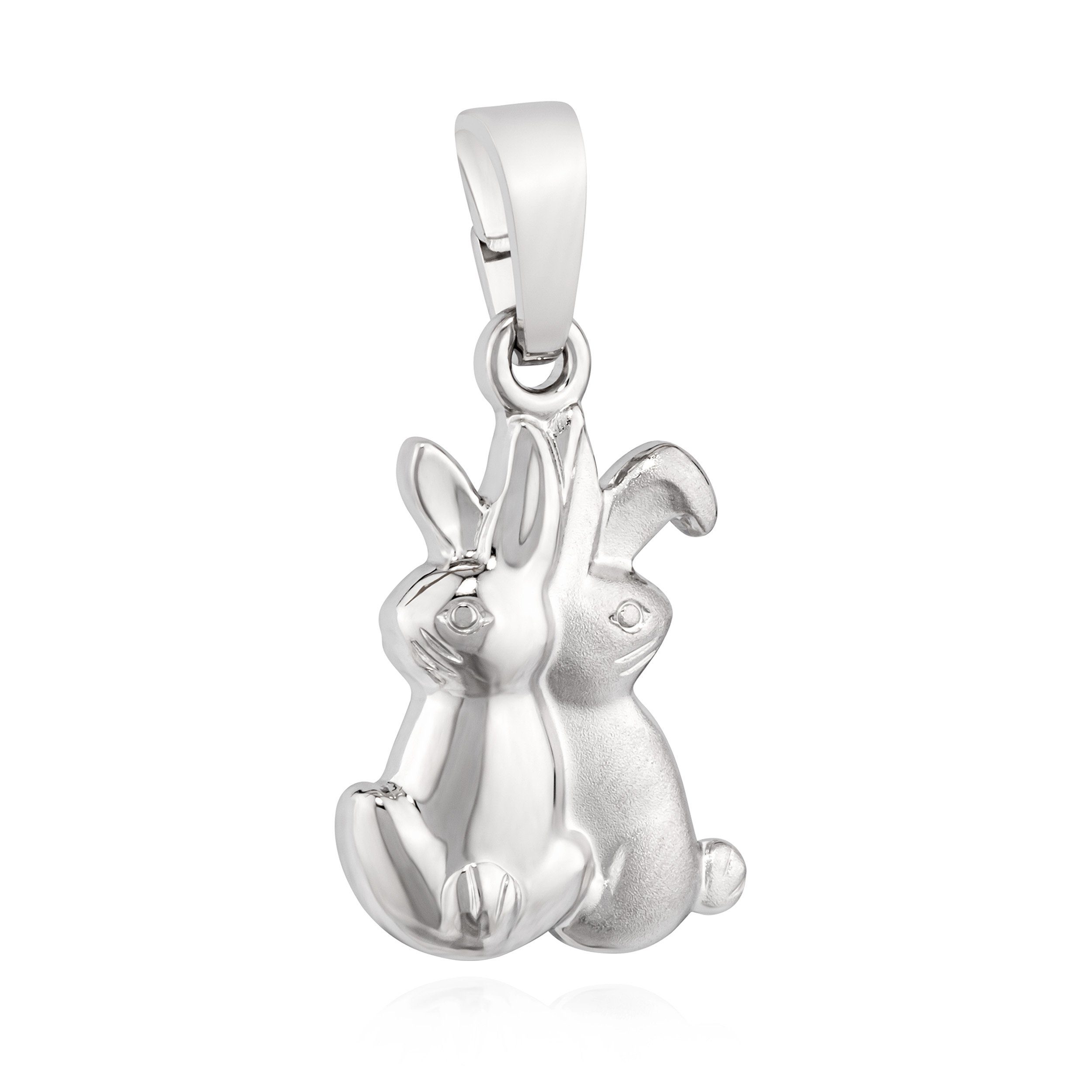 NKlaus Kettenanhänger Kettenanhänger Paar Kaninchen 925 Silber 16mm gesande günstig online kaufen