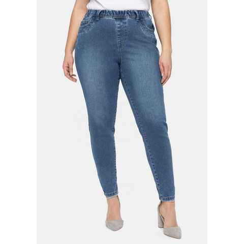 Sheego Stretch-Jeans Große Größen mit Gummibund und Gürtelschlaufen