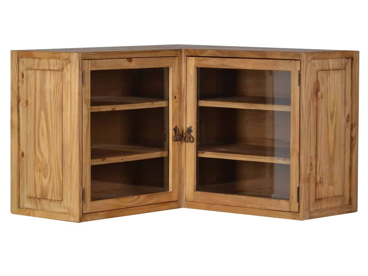 MiaMöbel Hängeschrank Mexico aus massivem Pinienholz Honig