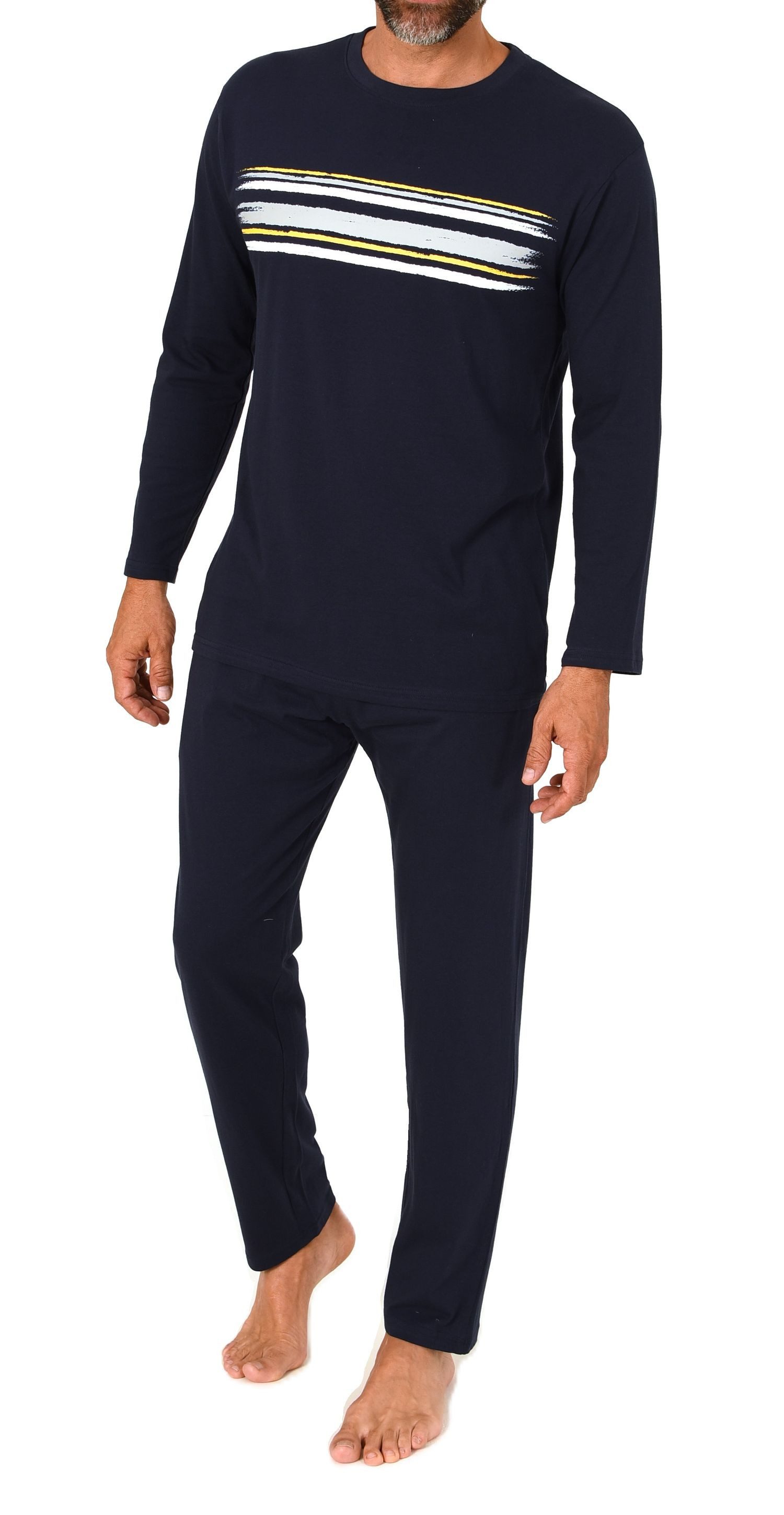 Normann Pyjama Normann Herren Schlafanzug lang mit Frontprint - auch in Übergröße – Bild 2 von 5