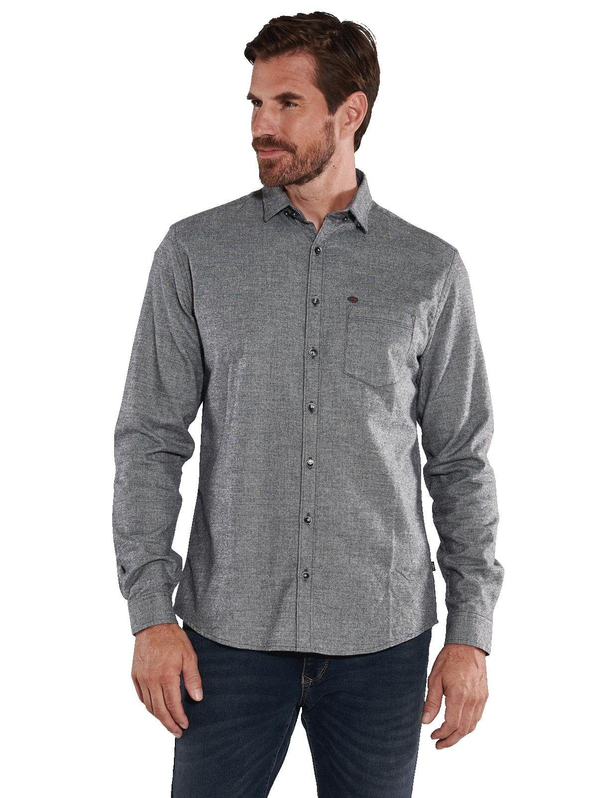 Engbers Langarmhemd engbers Herren Langarm-Hemd regular, Anthrazit günstig online kaufen