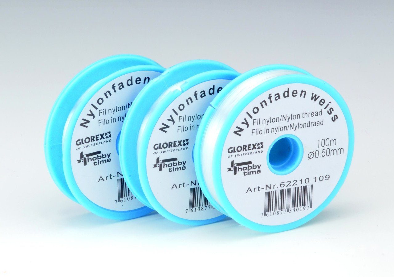 Glorex Dekoband Glorex Nylonfaden weiß 0,15 mm x 100 m