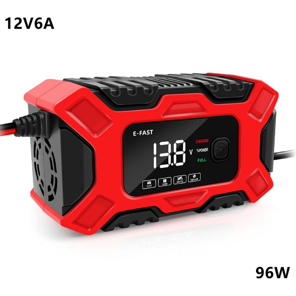 intelligentes rot mit Profi V/8 A Wartungsgerät Batterieladegerät, A Autobatterie-Ladegerät 24 12 V/4 LCD-Display) autolock (automatisches Batterieladegerät,