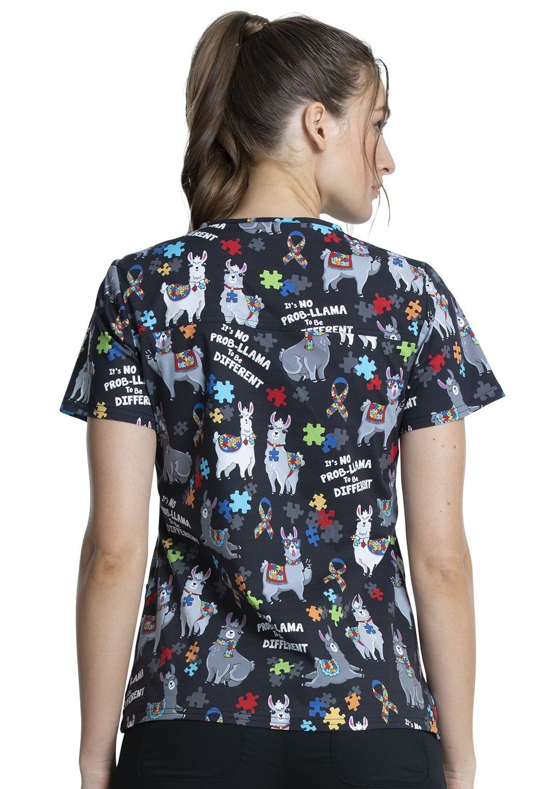 Cherokee Funktionsbluse Bunt bedruckter Damen Kasack "Lama Liebe" Kasack mit Motiv