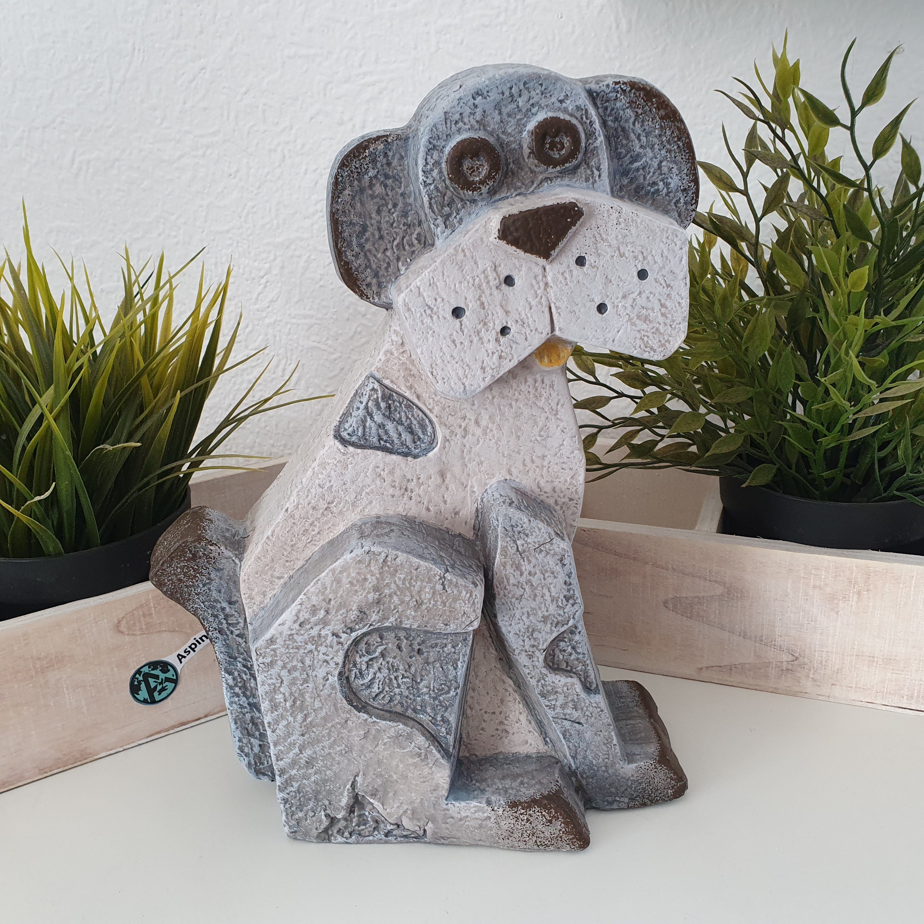 Aspinaworld Dekofigur Lustige Moderne Hundefigur 26 cm