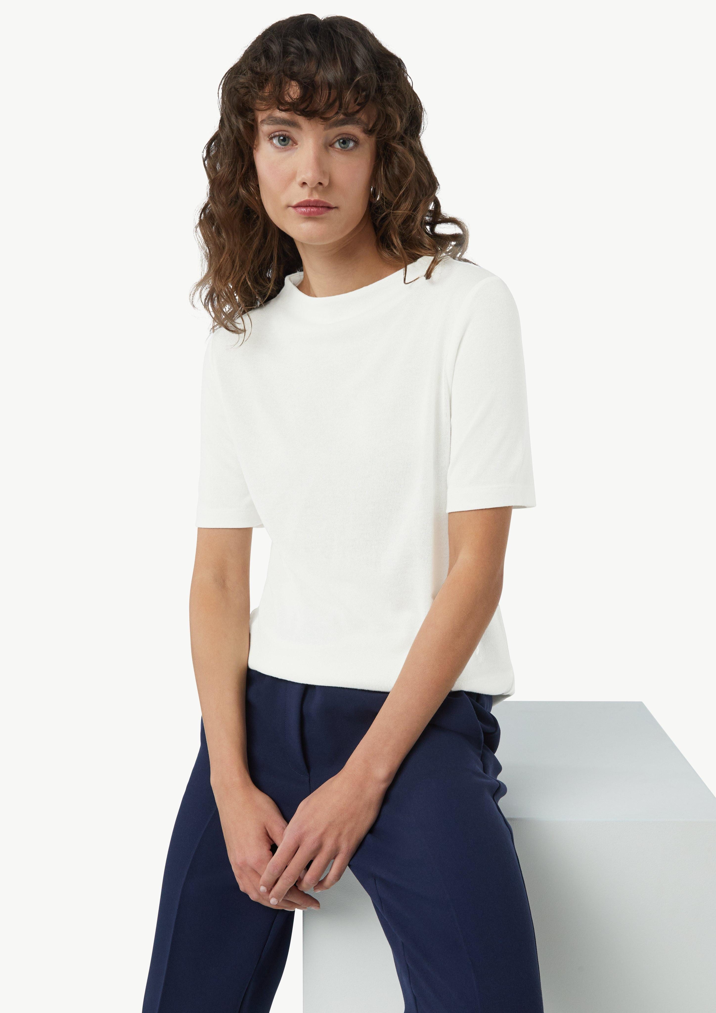 comma casual identity Kurzarmshirt Semitransparentes Strick-Shirt günstig online kaufen