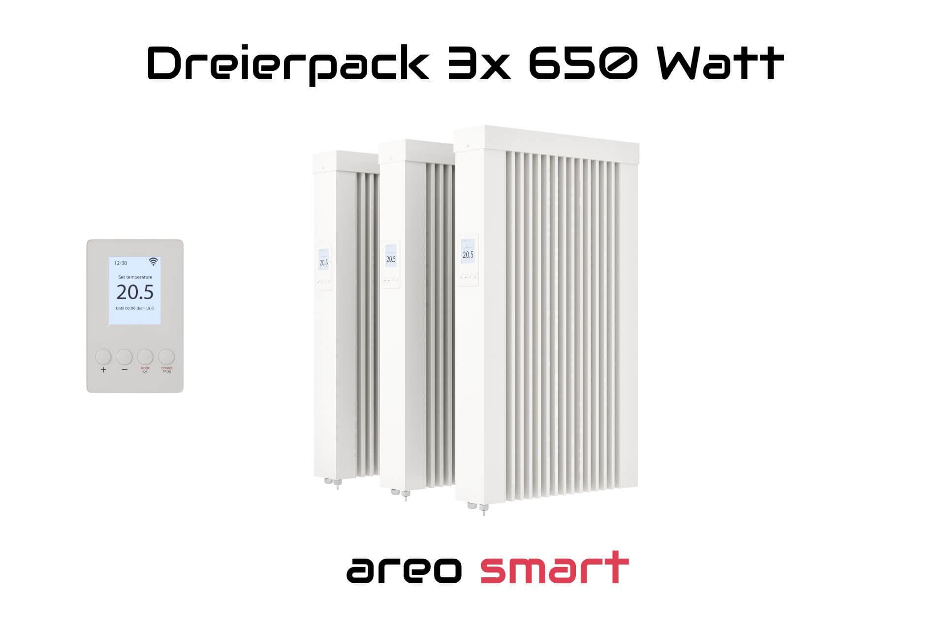eVARMO Elektro-Heizkörper Paketset Flächenspeicherheizung areo smart günstig online kaufen