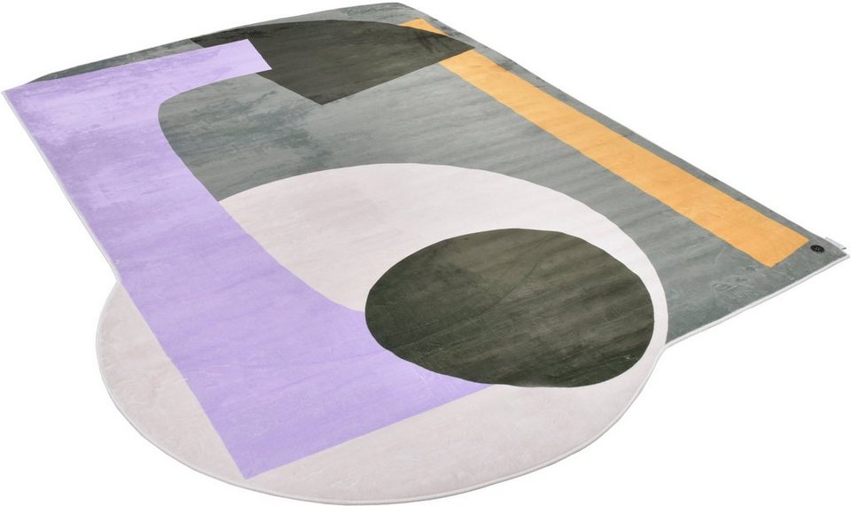 Teppich Shapes - EIGHT, TOM TAILOR HOME, Motivform, Höhe: 5 mm, Kurzflor,  bedruckt, modernes Design