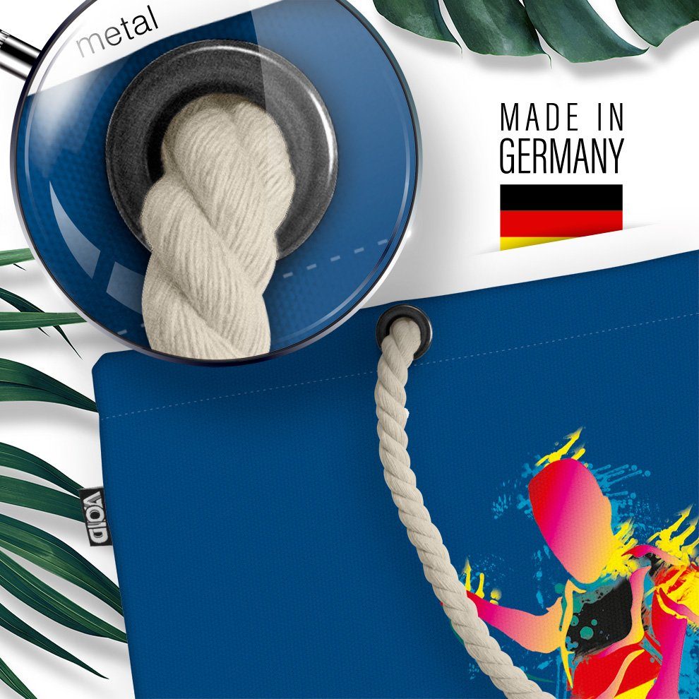 Beach VOID WM Strandtasche Bag blau Spieler (1-tlg), Flagge Deutschland Fussball EM Shopper