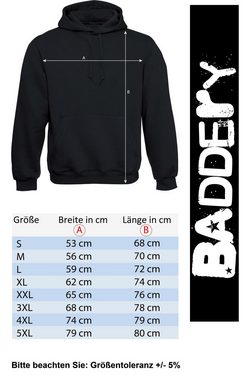 Baddery Kapuzenpullover Jäger Hoodie - Hirschbock - Geschenk für Jäger, hochwertiger Siebdruck