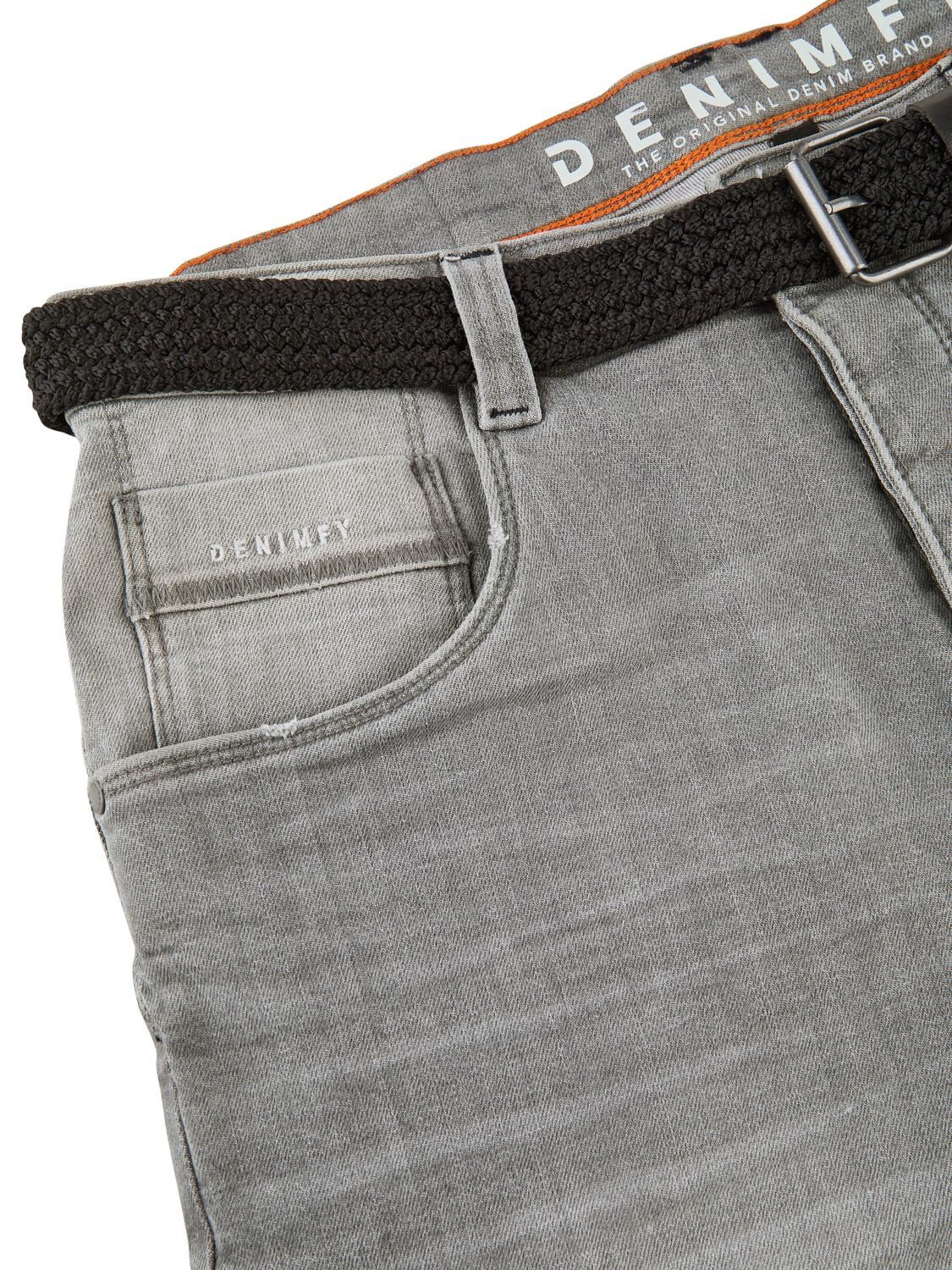 DENIMFY Jeansshorts Herren Shorts DFBo Regular Fit Bermudashorts mit Gürtel