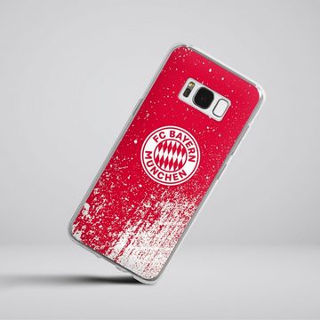 DeinDesign Handyhülle FC Bayern München Offizielles Lizenzprodukt FCB Splatter Rot - FCB, Samsung Galaxy S8 Silikon Hülle Bumper Case Handy Schutzhülle